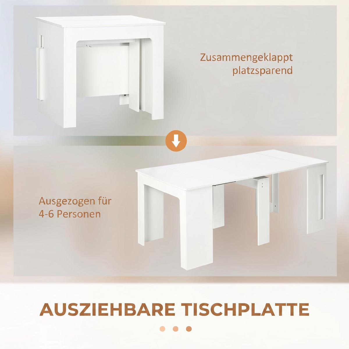 ESSTISCH Weiß 180.0/85.0/75.0 - Weiß, Holzwerkstoff (180/85/75cm)