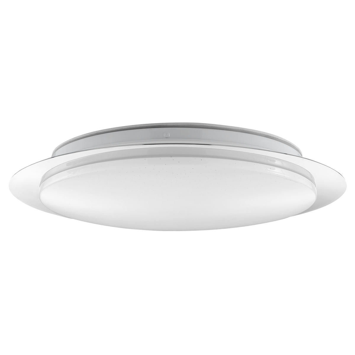 LED DECKENLEUCHTE Vittoria Chromfarben/Weiß 40/40/6,8 cm - Multicolor, Kunststoff (40/40/6.8cm) - Brilliant