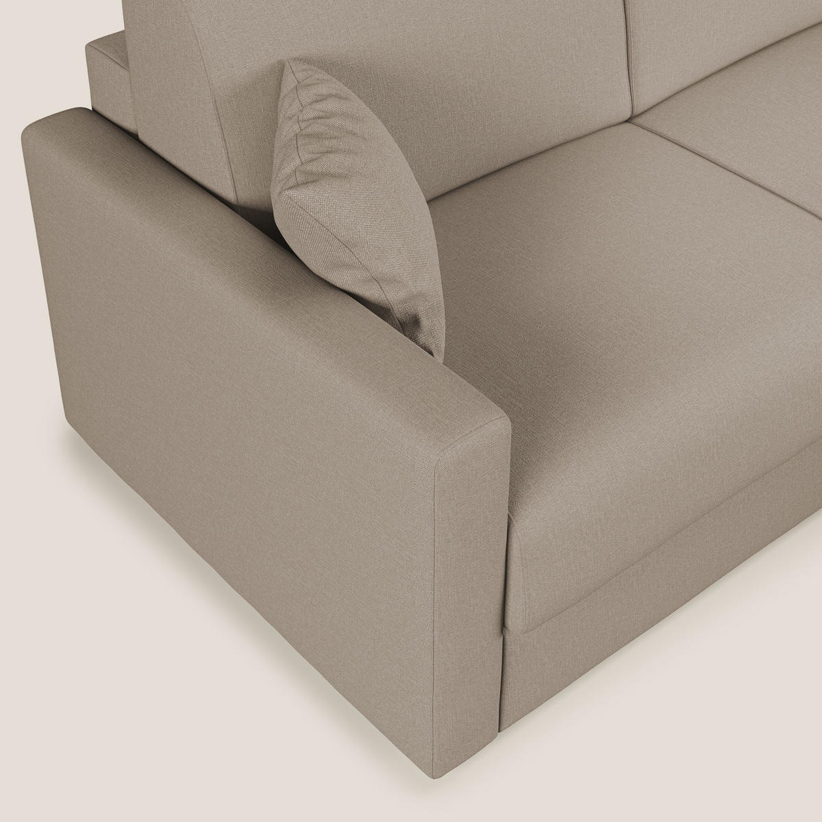 ECKSOFA LINKS Chris - Beige, Textil (268/96cm) - Divani.store