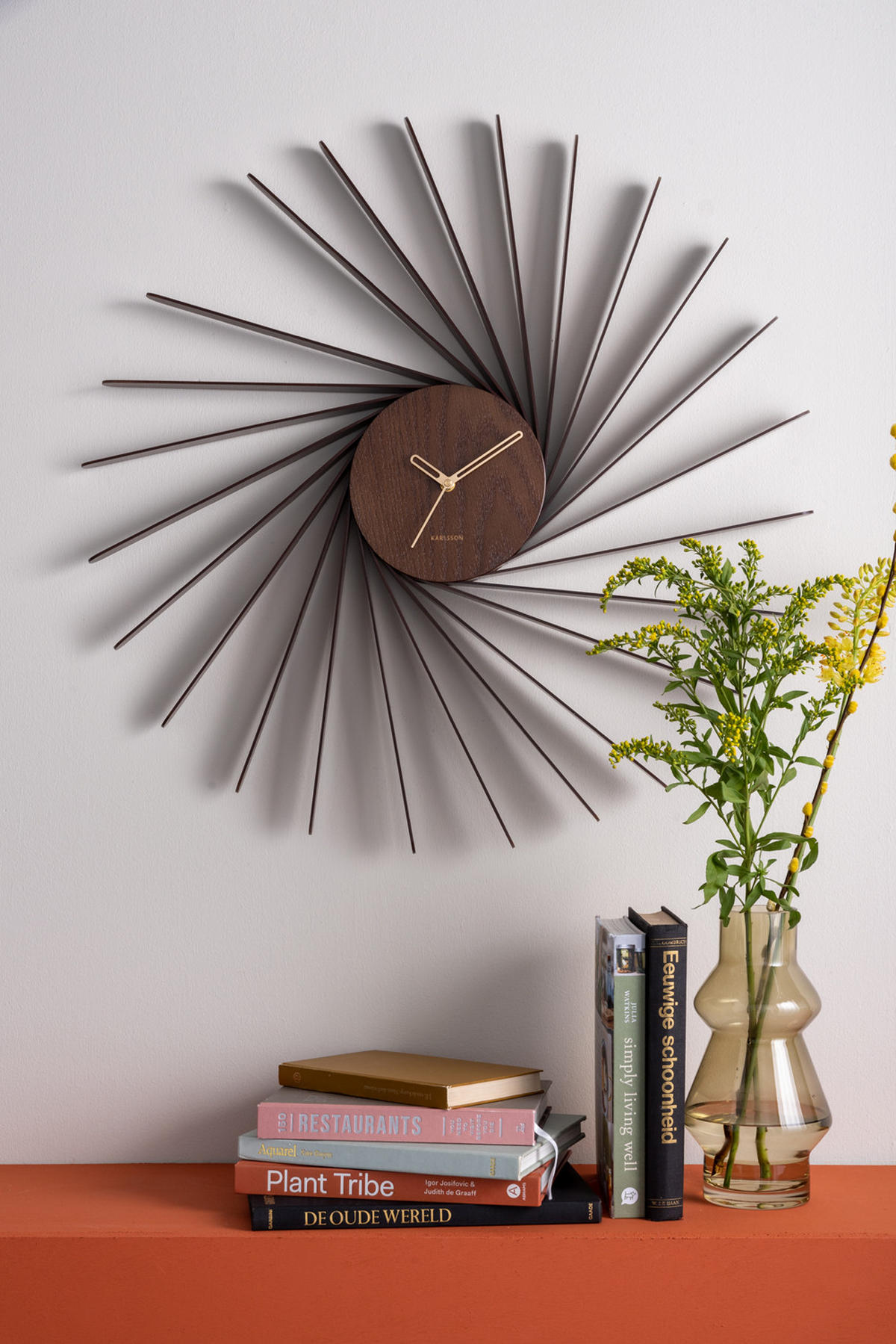 WANDUHR Helix Braun 68/6.5/68 cm - Braun, Holz (6.5/68/68cm) - Karlsson
