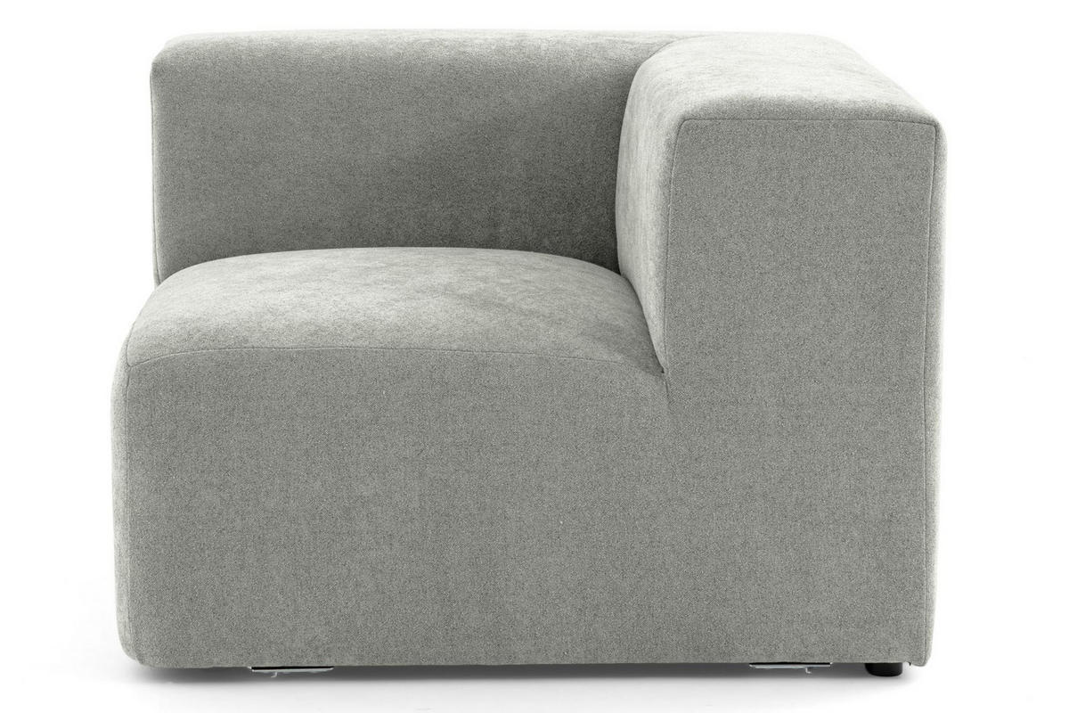 4-SITZER modulares Ecksofa HEAVEN SET 3 Links, Breite 270 cm Webstoff Grau - Schwarz/Grau, Holz/Kunststoff (245/270cm) - Muffo