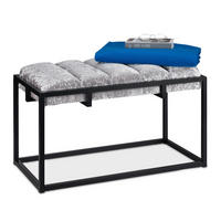 SITZBANK - Multicolor, Holzwerkstoff/Textil (80/47/40cm) - Relaxdays