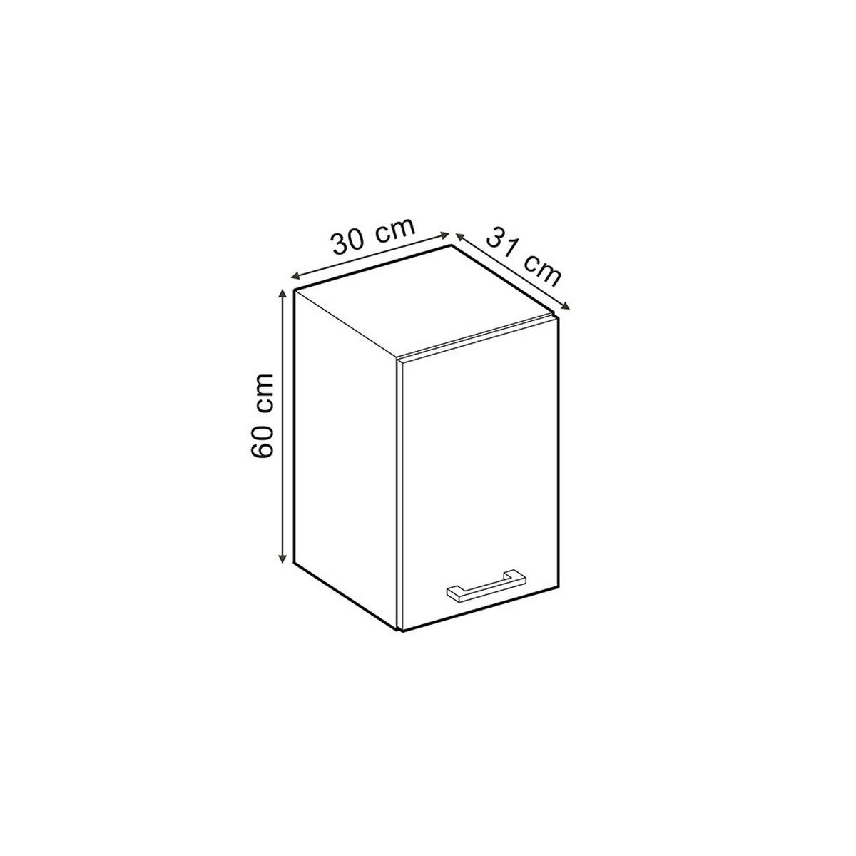 HÄNGESCHRANK R-Line Blau-Grau 30 cm - Anthrazit/Blaugrau, Holzwerkstoff (30/60/31cm) - Vicco