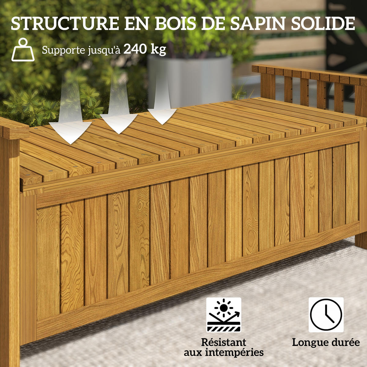GARTENBANK DE-17775 Braun - Braun, Holz (128.5/53.5/52cm) - ComfortXL