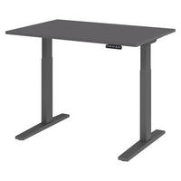 SCHREIBTISCH elektrisch XMKA 80/120/74 cm in Graphitfarben/Graphitfarben - Graphitfarben, Holzwerkstoff (80/120/74cm) - bümö