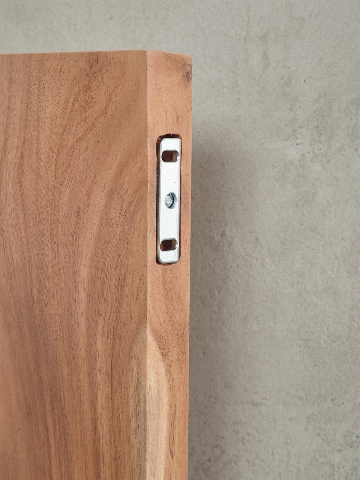 WANDREGAL Akazienholz Baumkante Rustikal, Beige 100x26x4 cm - Beige, Holz (100/4/26cm) - KADIMA DESIGN