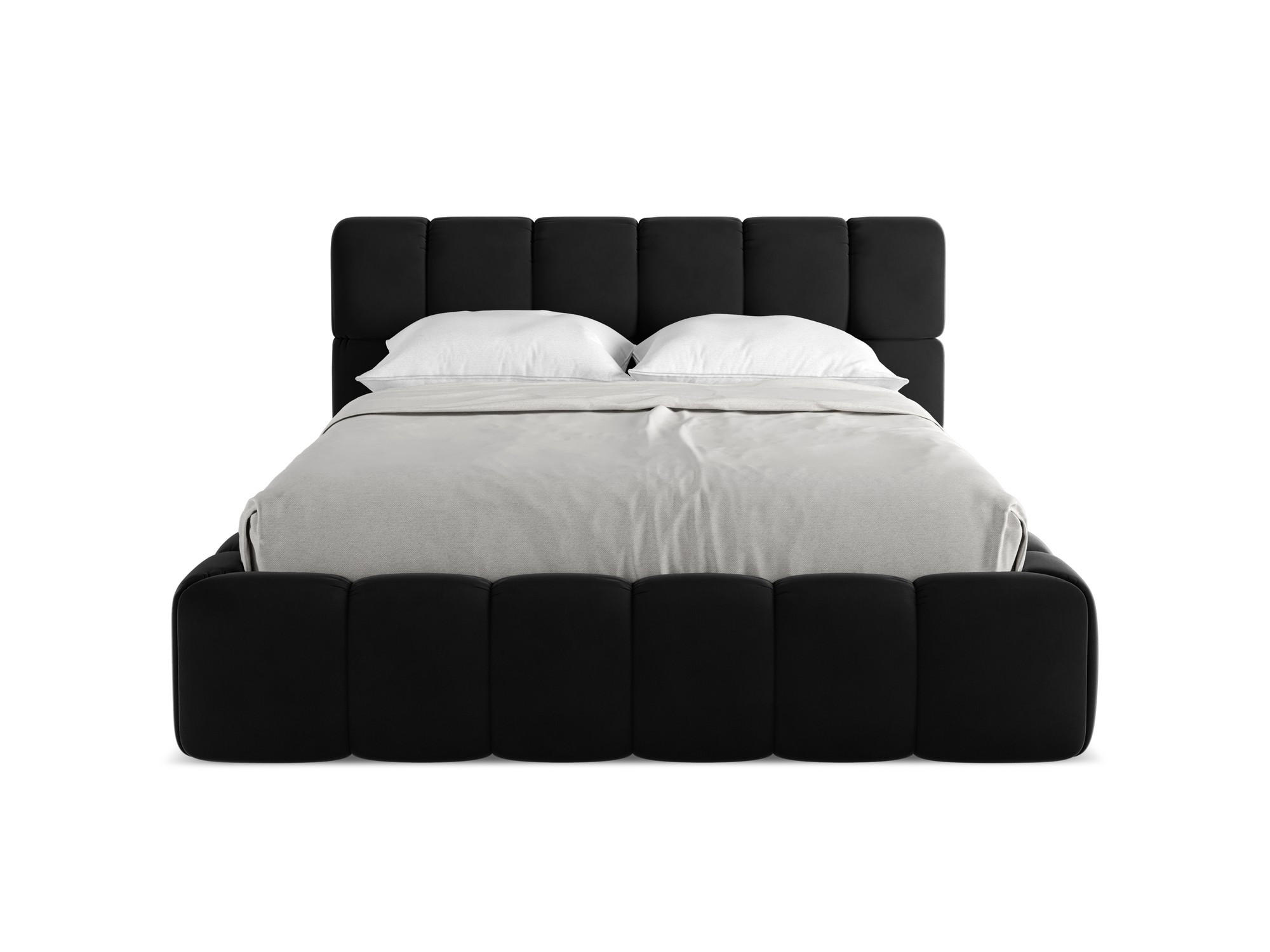 POLSTERBETT mit Bettkasten und Lattenrost 160x228 Schwarz - Schwarz, Kunststoff/Textil (140/200cm) - Makamii