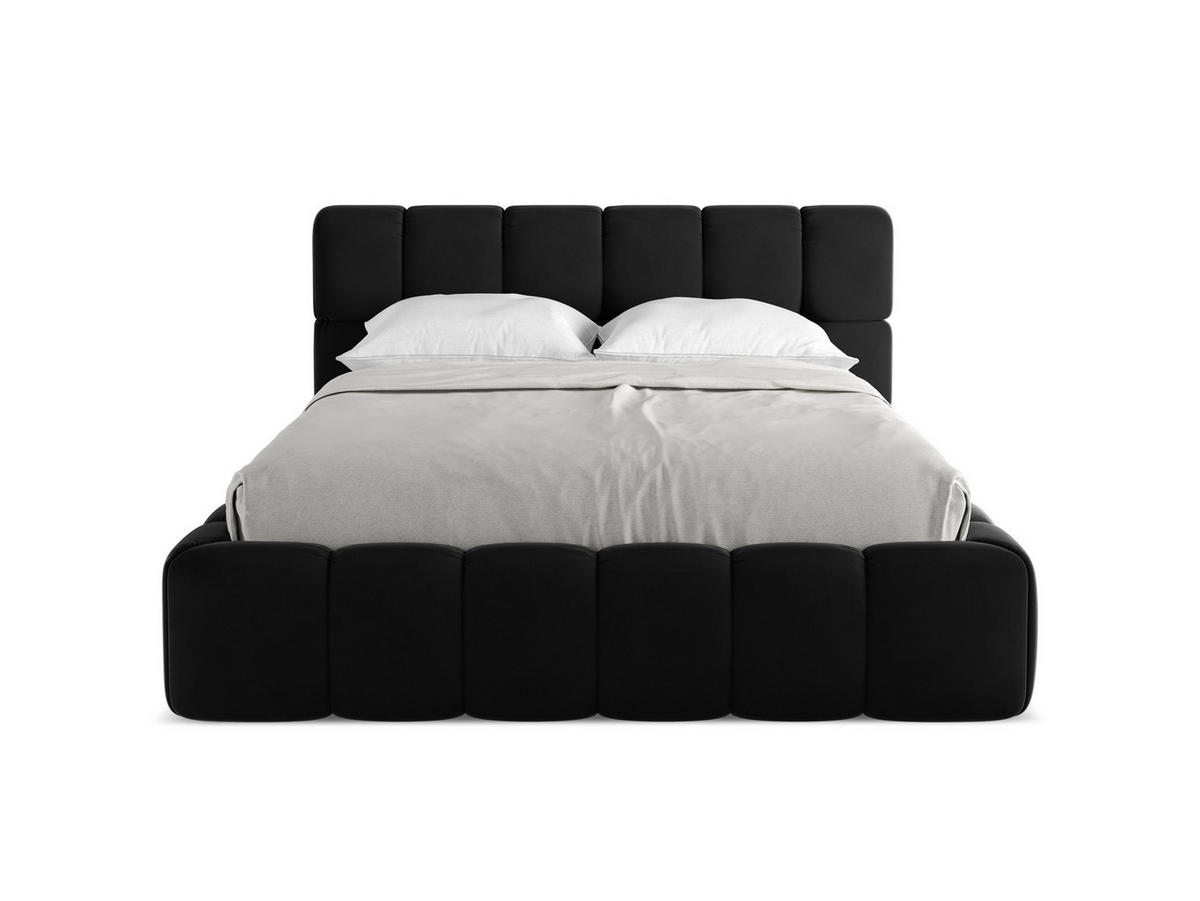 POLSTERBETT mit Bettkasten und Lattenrost 160x228 Schwarz - Schwarz, Kunststoff/Textil (140/200cm) - Makamii