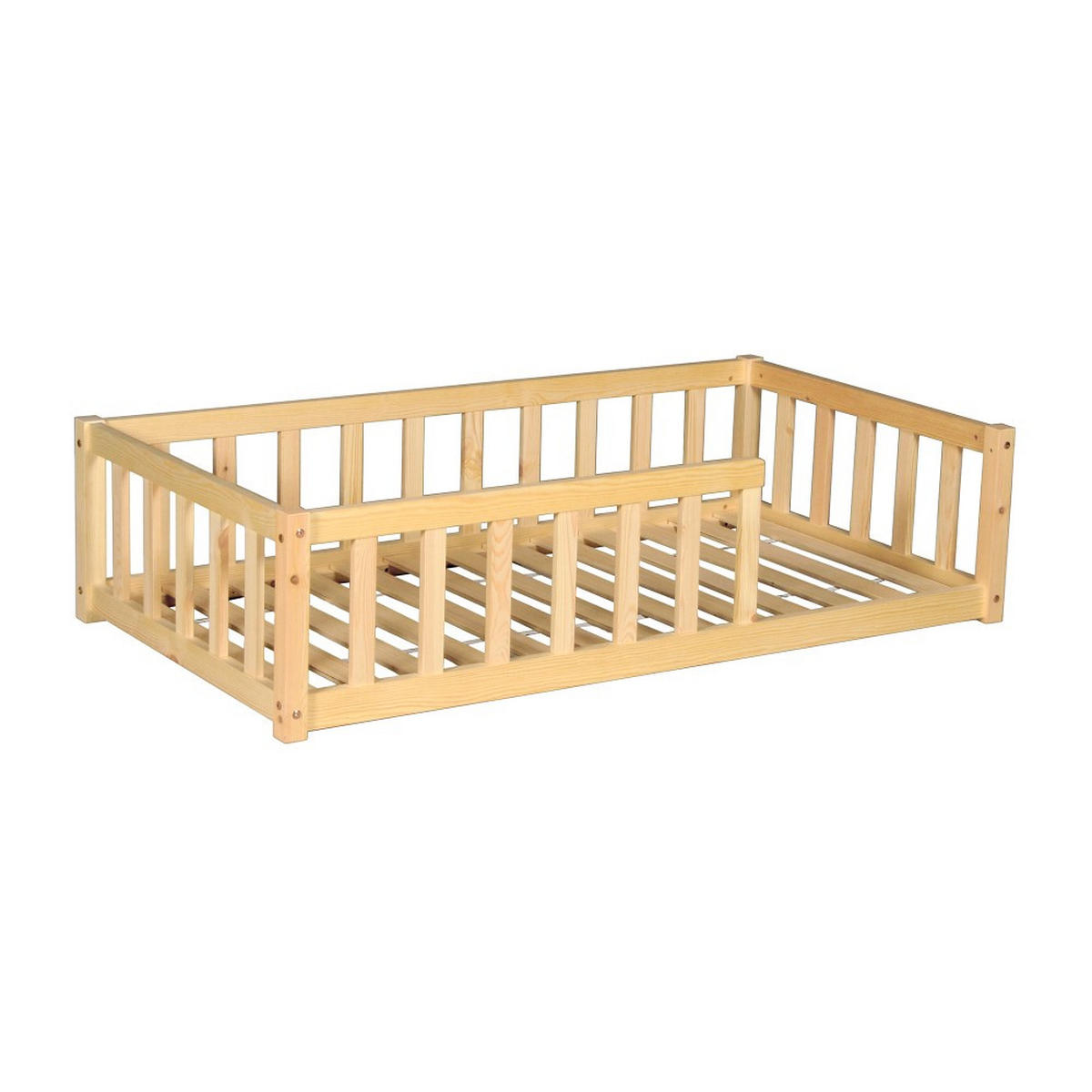 KINDERBETT NINO MIT LATTENROST/ Kinderbett 70x140 - Naturholz - Naturfarben, Holz (70/140cm) - Weber Industries