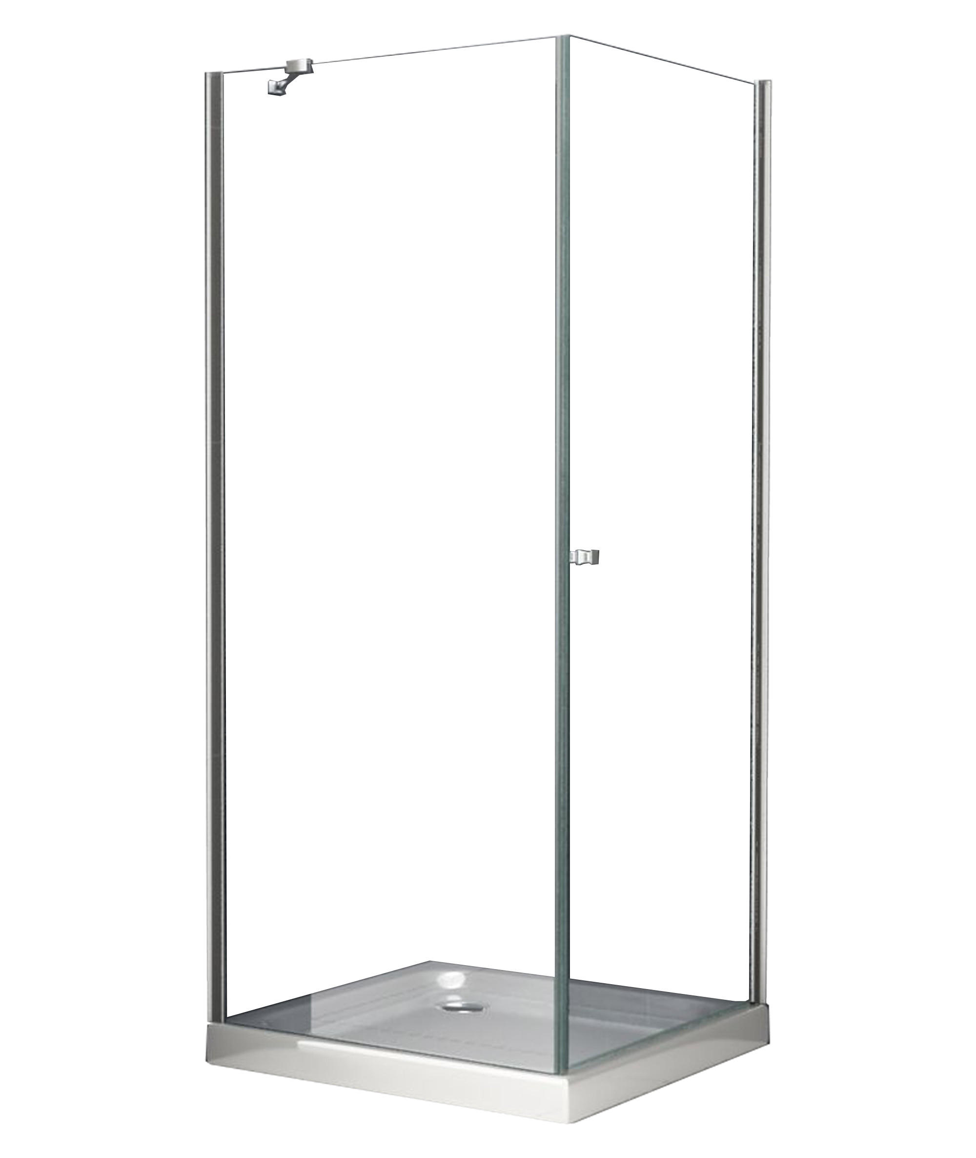 DUSCHKABINE DETO-FIX Klar 80 x 80 x 190 cm 6 mm ESG - Klar, Glas (80/80/190cm) - Glasdeals
