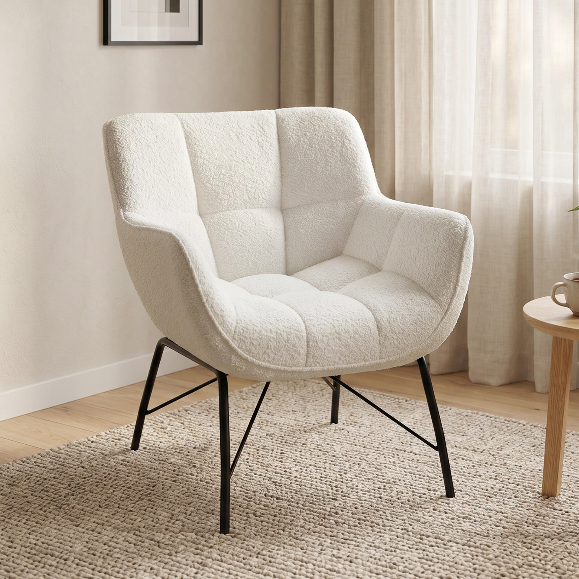 XXXLutz Armlehnstuhl Creme 68x78.5x69 cm
