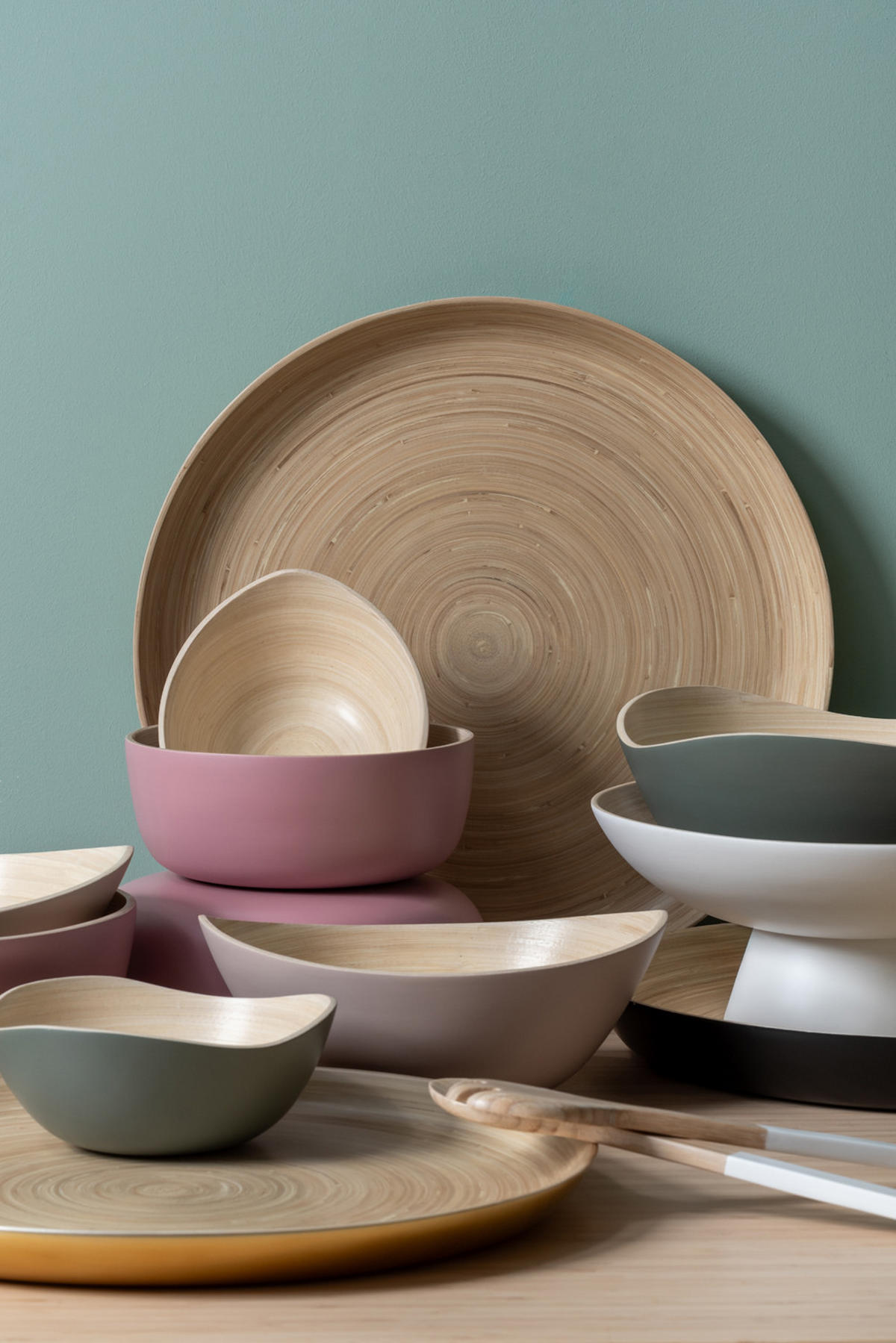 SERVIERTABLETT Puro 42/42/3 cm - Goldfarben, Naturmaterialien (42cm) - Present Time