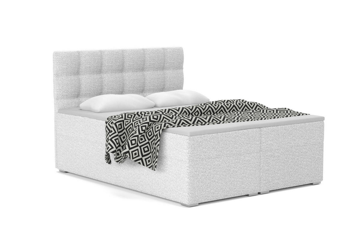 BOXBETT ABI 140/200 in Boucle Creme H3 - Creme, Holz/Holzwerkstoff (140/200cm) - Deine Möbel 24