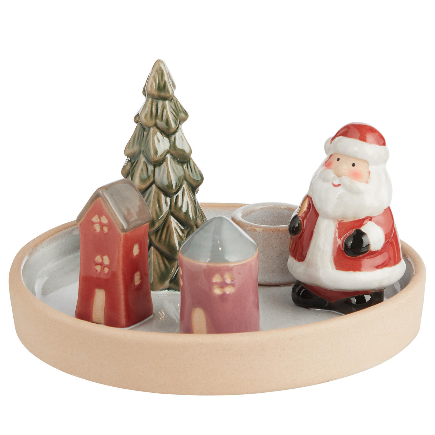 KERZENHALTER Winter Village - Beige, Keramik (15/9/15cm) - BUTLERS