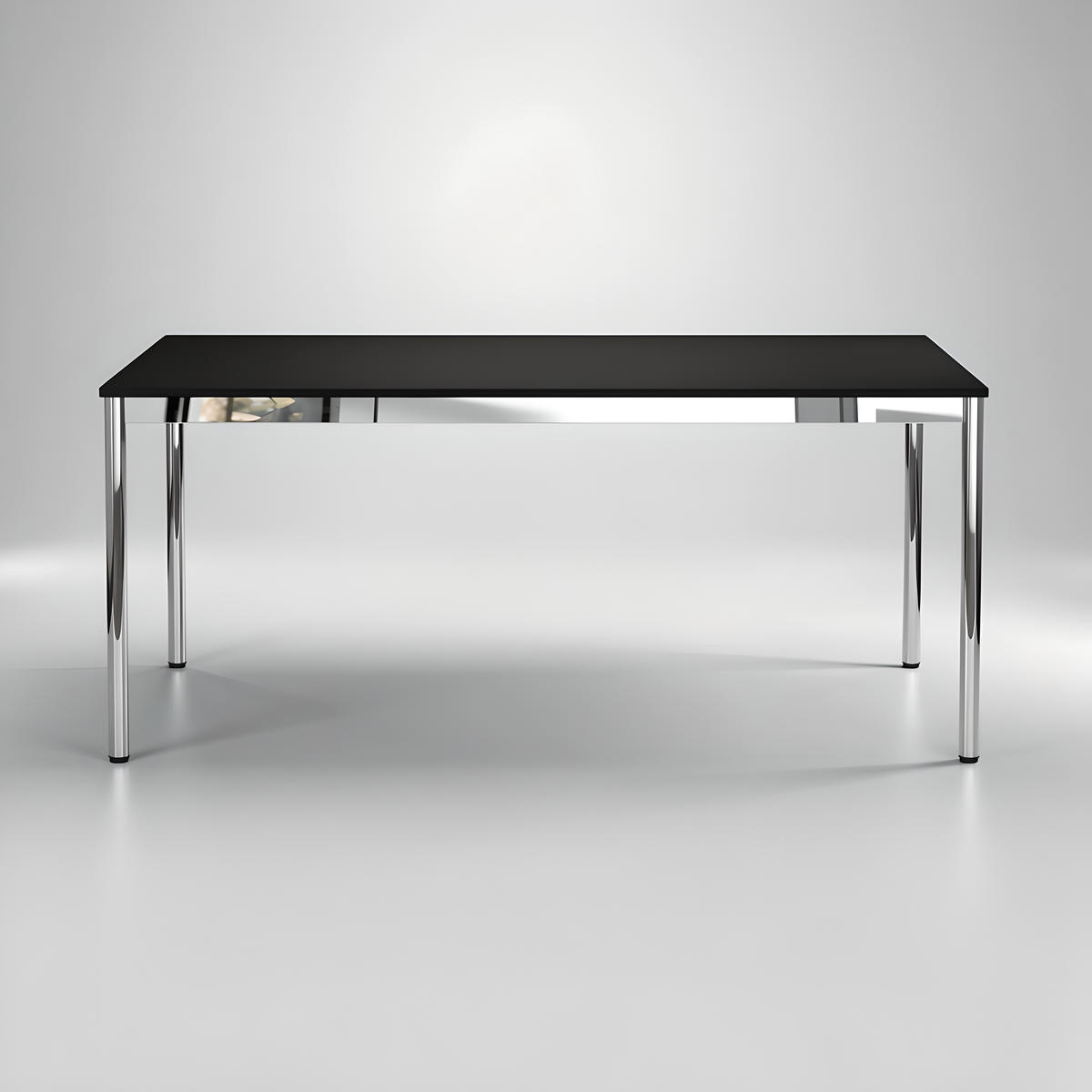SCHREIBTISCH VST1 160 x 70 cm Schwarz – höhenverstellbar - Chromfarben/Schwarz, Holzwerkstoff (160/70/75.5cm) - Versee