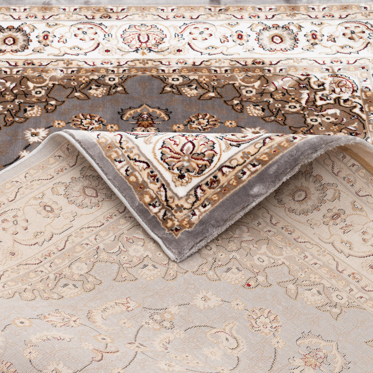 KLASSIK ORIENT TEPPICH MASKAT - Grau, Textil (80/300cm) - Pergamon
