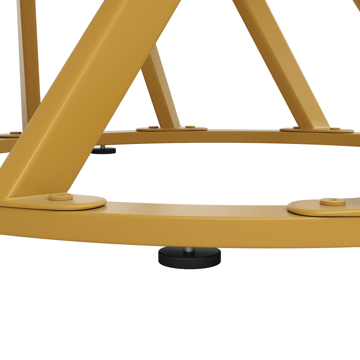 ESSTISCH 80x80x76 cm in Weiß und Gold aus MDF auf goldfarbenen Metallbeinen - Goldfarben, Holzwerkstoff (80/80/76cm) - Modfu