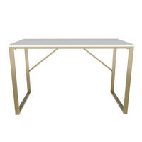COMPUTERTISCH Layton Gold Weiß - Goldfarben, Holzwerkstoff (60/120/16cm) - Decorotika