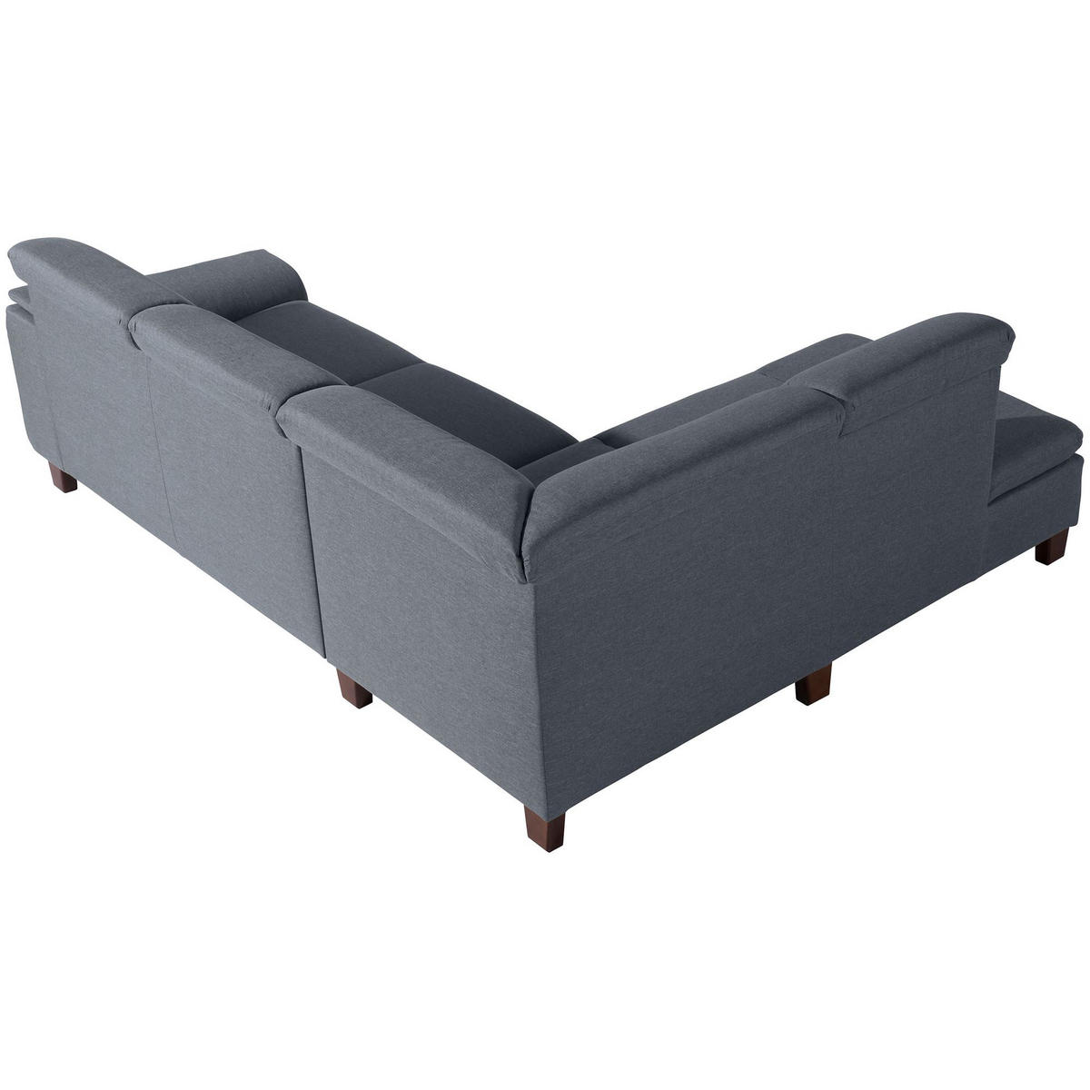 ECKSOFA mit Ottomane links Kaylil Flachgewebe denim - Flieder, Kunststoff (187/247cm) - 58aufmkessel