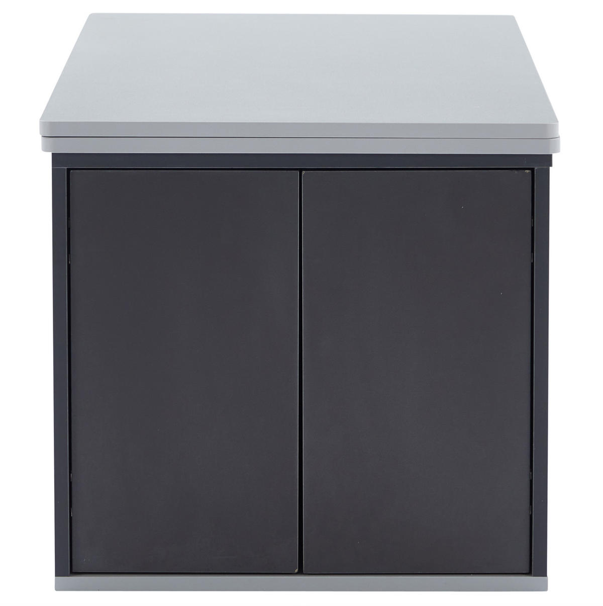 COUCHTISCH, höhenverstellbar, 2‑in‑1 Klapptisch mit Stauraum, 2 Schubladen, 100/51/47 cm, Grau - Grau, Holzwerkstoff (100/51/47cm) - Redom