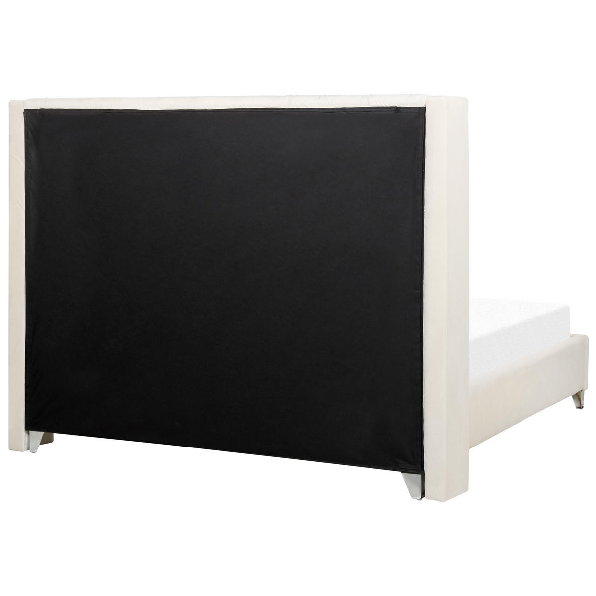 POLSTERBETT 160/200cm Cremeweiß Lubbon - Creme, Textil (160/200cm) - Beliani