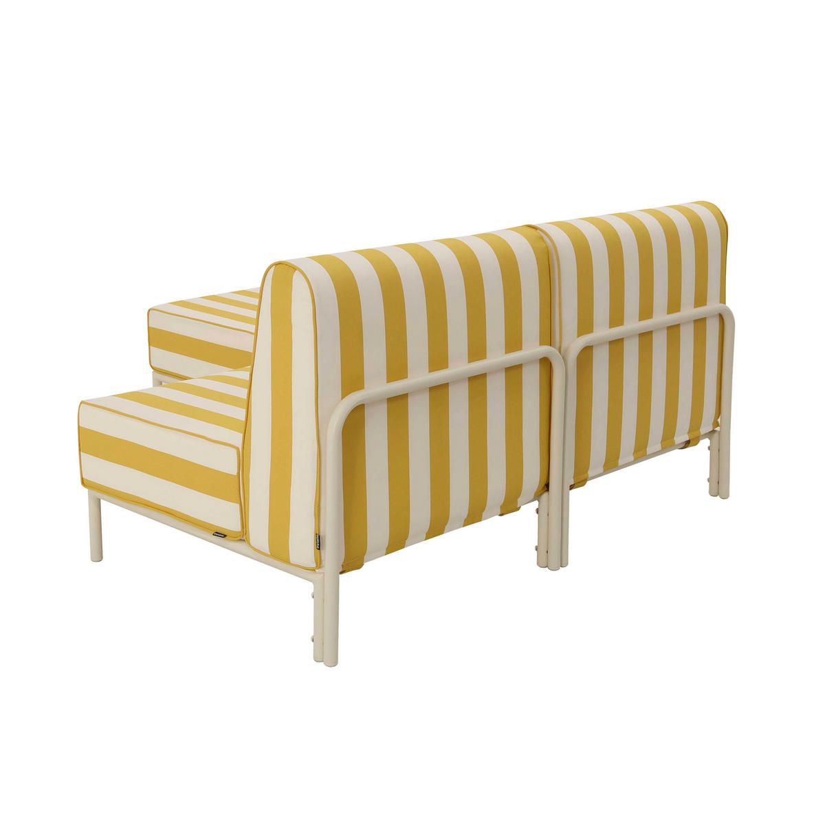 GARTENSOFA mit 2 Sitzplätzen, Gelb - Gelb, Textil (153/78/144cm) - Oviala