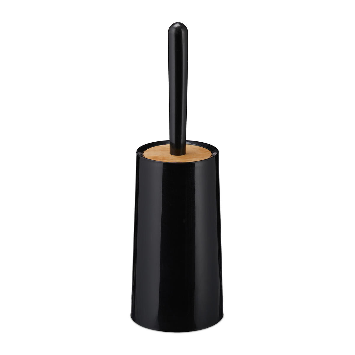TOILETTENBÜRSTE - Schwarz, Holz/Kunststoff (12/39/12cm) - Relaxdays