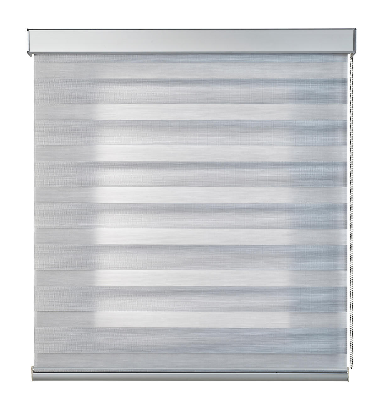 DOPPELROLLO Weiß 120x250 cm - Silberfarben, Kunststoff (120/250cm) - STORESDECO