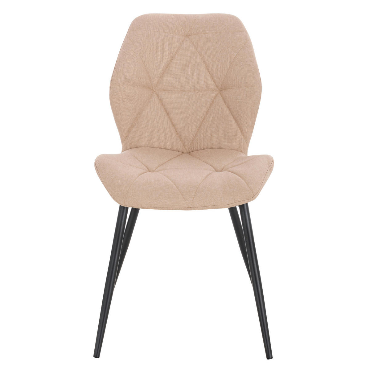 ESSZIMMERSTUHL JAMIE 2er Set Stoff Beige - Hellrosa/Beige, Textil (47/84/48cm) - SVITA