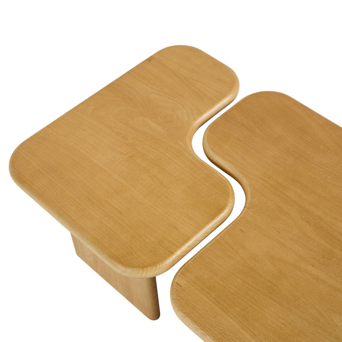 COUCHTISCHE Massivholz 35/96/45/55 cm - Eichefarben, Holz (60/96/55cm) - Signature