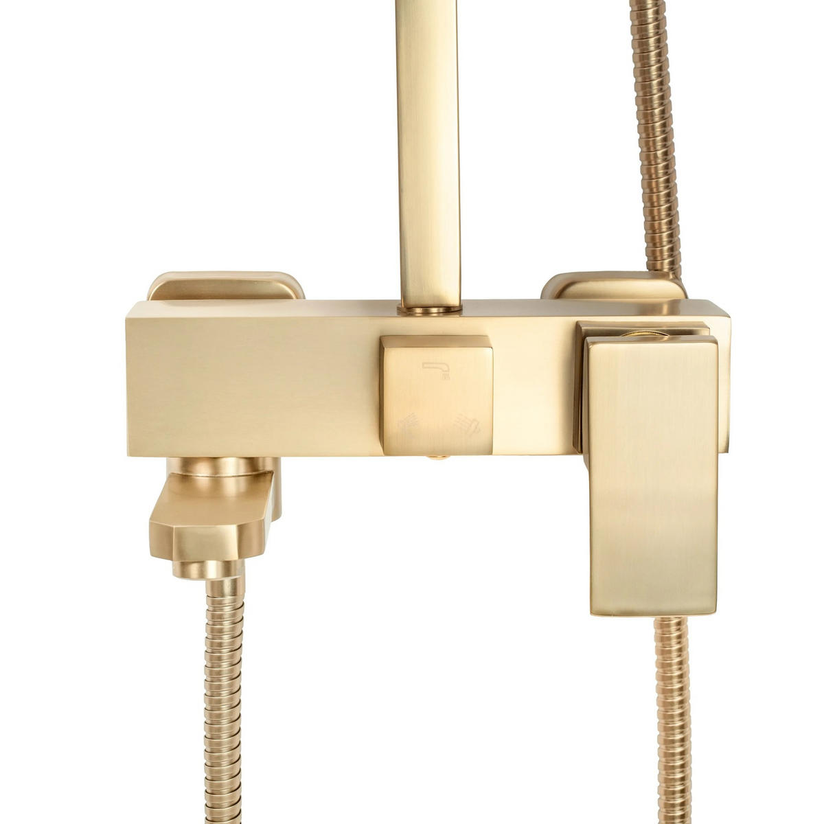 DUSCHGARNITUR Rea Jack Brushed Gold - Goldfarben, Metall (21.5/102/45cm) - REA