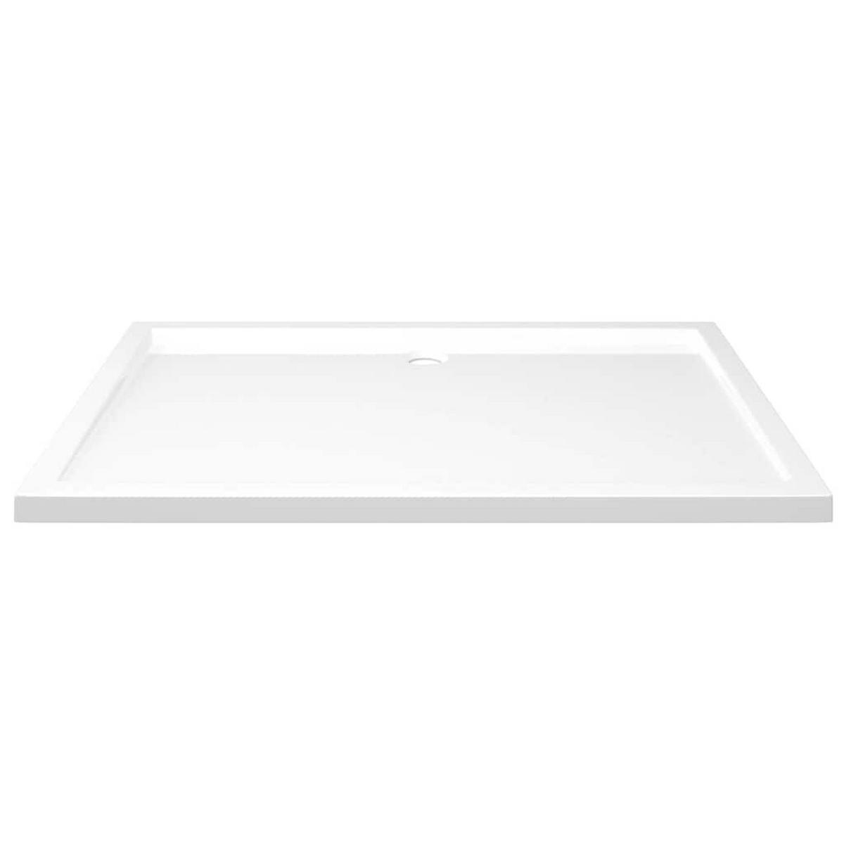 DUSCHTASSE Rechteckig Weiss 80/120 Cm - Weiß, Glas (120/4/80cm) - vidaXL