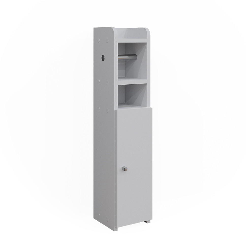 TOILETTENPAPIERSCHRANK Fynn Weiß 17.6 x 82.2 cm mit 1 Tür - Weiß, Holzwerkstoff (17.6/82.2/19.2cm) - Vicco