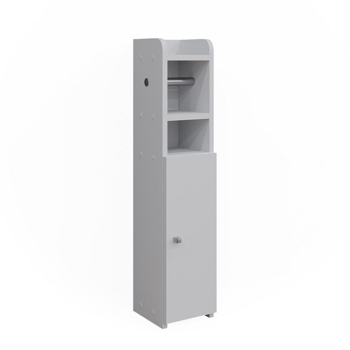 TOILETTENPAPIERSCHRANK Fynn Weiß 17.6 x 82.2 cm mit 1 Tür - Weiß, Holzwerkstoff (17.6/82.2/19.2cm) - Vicco