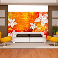 VLIESTAPETE Orange 350/245 cm - Rot/Orange, Textil (350/1cm) - KUNSTLOFT