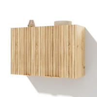 HÄNGESCHRANK DE-38748 90/29/60 cm 3 Türen und Wellenstruktur Natur - Naturfarben, Holzwerkstoff (90/60/29cm) - ComfortXL