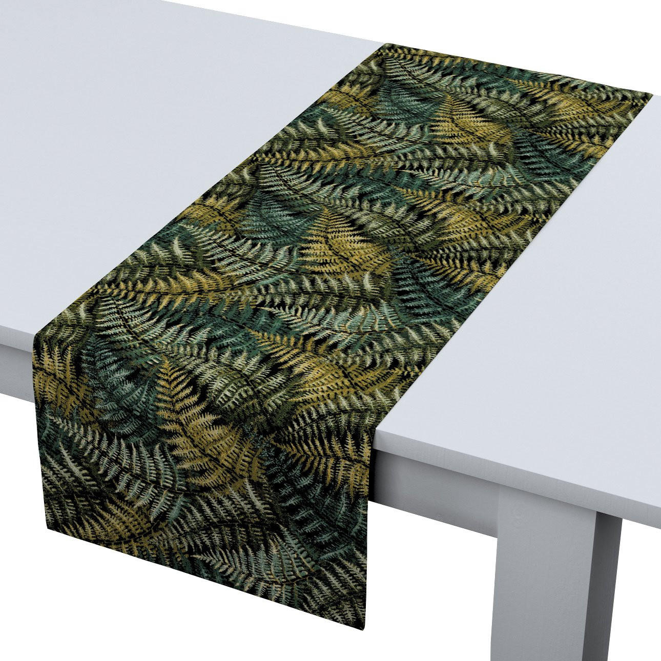 TISCHLÄUFER Intenso Premium, grün und schwarz, 40x130 cm - Schwarz/Grün, Textil (40/130cm) - Dekoria