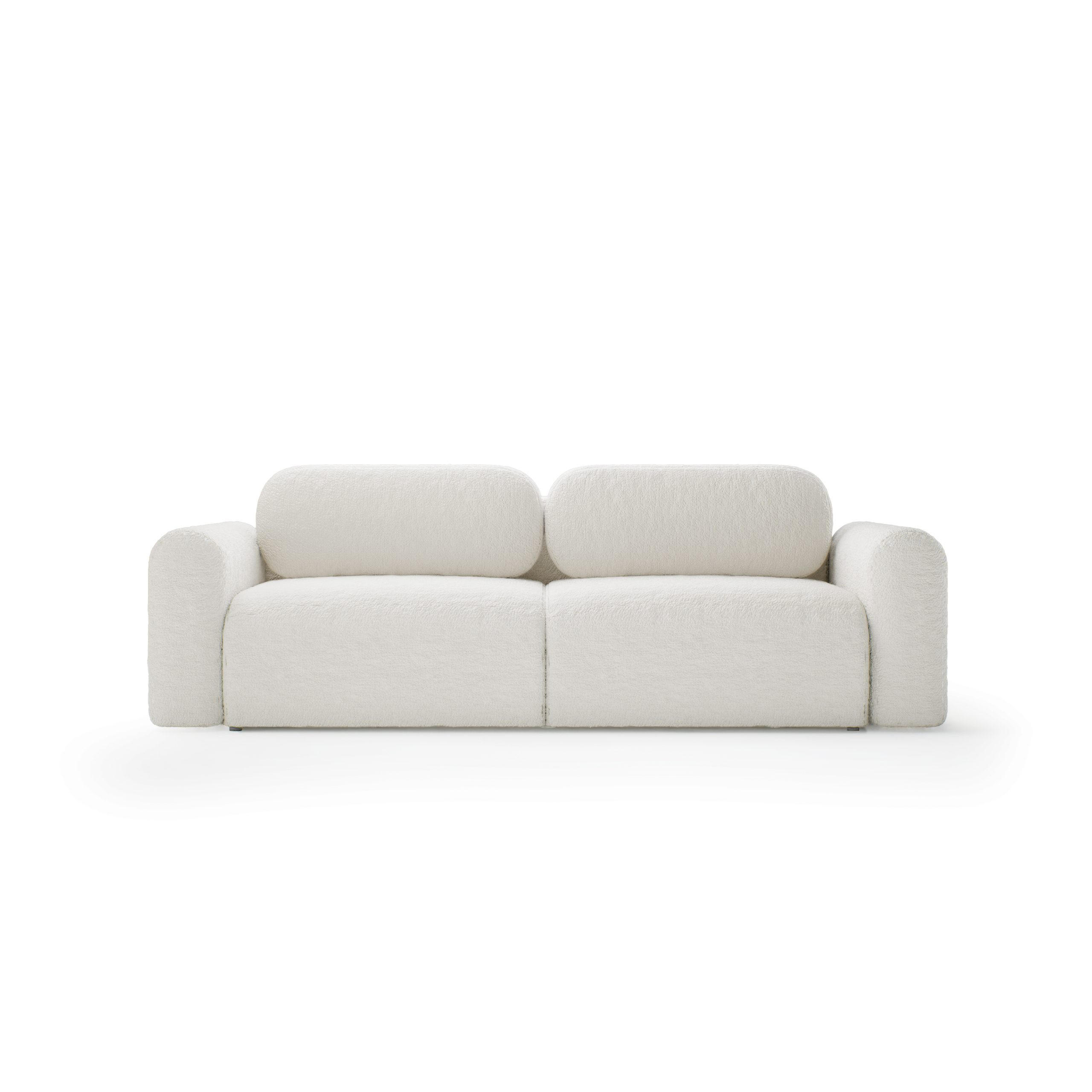 SOFA mit Schlaffunktion Thekla, Creme - Creme, Textil (246/70/100cm) - Fedve
