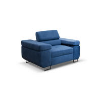 SESSEL Marlene, 135 cm, mit verstellbaren Kopfstützen, blau - Blau, Kunststoff (135/87/97cm) - Margaret Hadas24