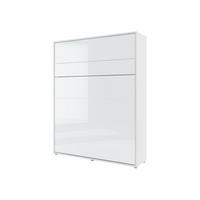 SCHRANKBETT Bed-Concept BC-12 160x200 mit zwei LED-Lampe - Weiß Hochglanz/Grau, Holz/Holzwerkstoff (160/200cm) - MIRJAN24
