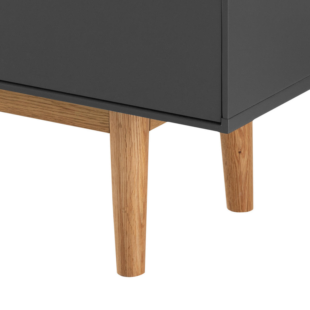 TV-LOWBOARD - Eichefarben/Grau, Holzwerkstoff (160/59/40cm) - home24