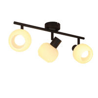 DECKENSTRAHLER Scheinlinde 10/16.5/42.5 cm - Schwarz, Metall (42.5/10/16.5cm) - ZMH