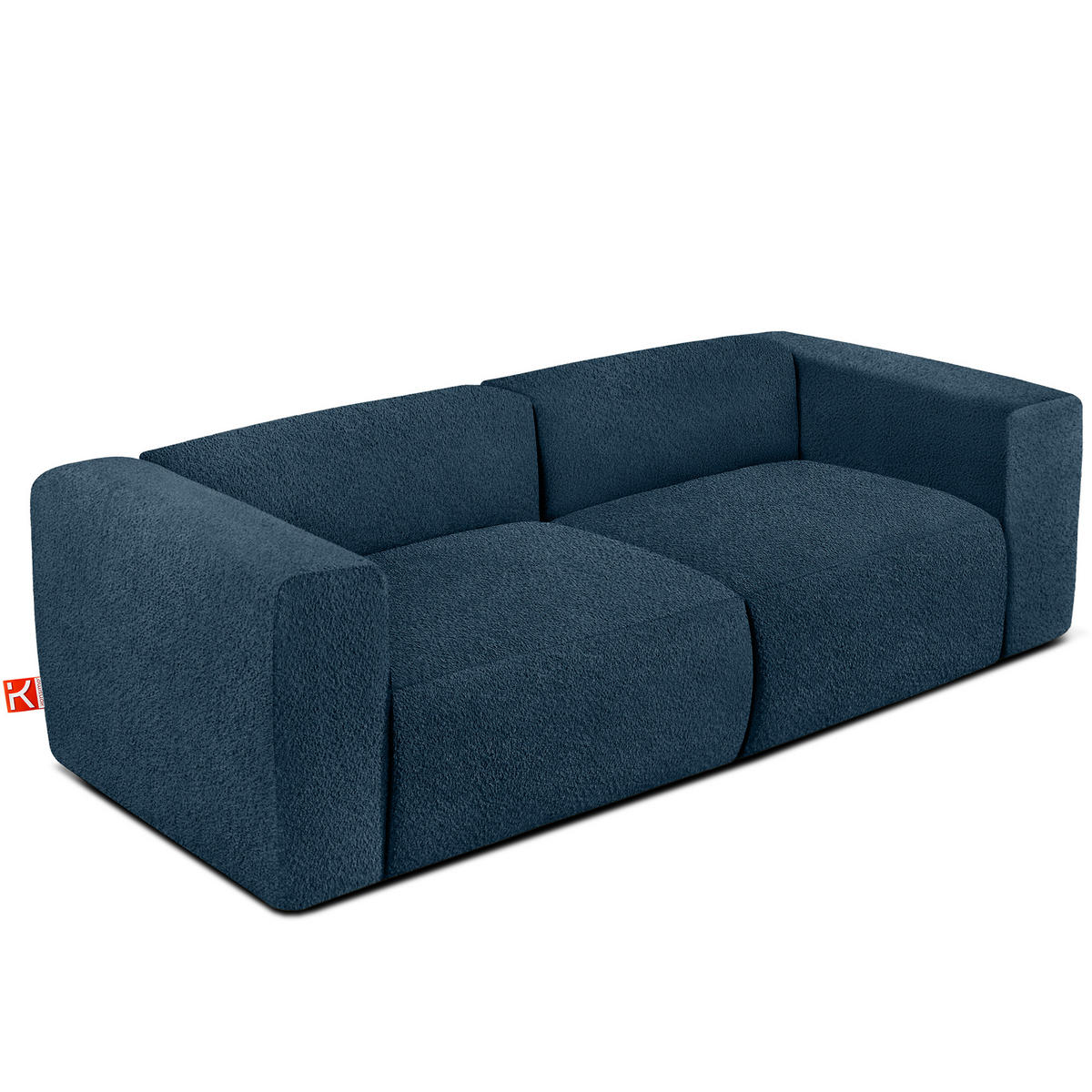 2,5-SITZER SOFA BUFFO, Marineblau - Dunkelblau, Holz/Holzwerkstoff (250/73/96cm) - KONSIMO®