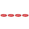 APPETIZERTELLER (4er Set) Groove - Rot, Keramik (12/12/2cm) - Butlers