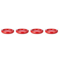 APPETIZERTELLER (4er Set) Groove - Rot, Keramik (12/12/2cm) - Butlers