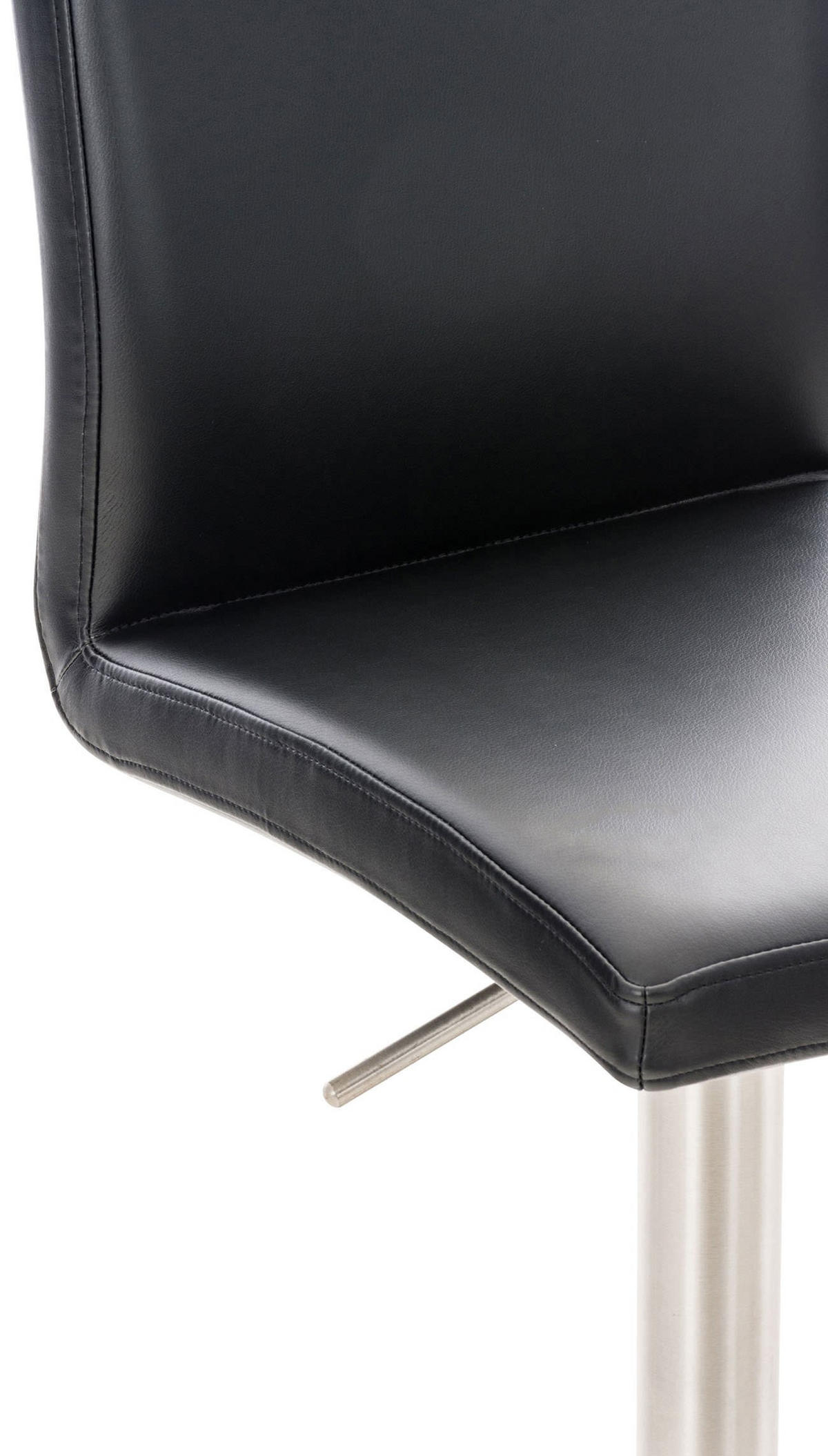 BARHOCKER Cadiz 93x40x49 cm schwarz - Schwarz, Leder (40/93/49cm) - furnicato
