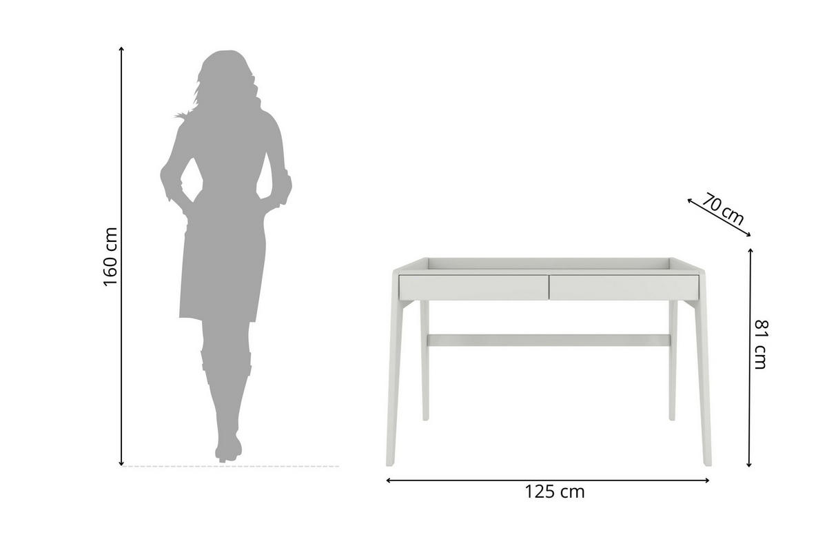 SCHREIBTISCH Lisa, 125/70/81 cm in Pastellgrau, Buchenholz - Hellgrau, Holz/Buchenholz (70/125/81cm) - Visby