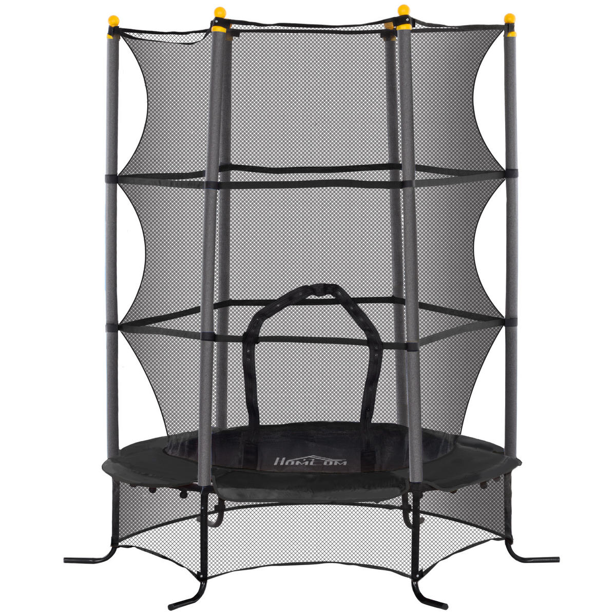 KINDERTRAMPOLIN - Schwarz, Kunststoff/Metall (163/163cm) - HOMCOM