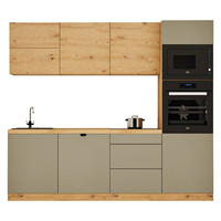 KÜCHENZEILE 240 cm - Langen KL26-M240 - in Beige/Artisan Eiche - Beige/Eiche Artisan, Holz (240/212/58cm)
