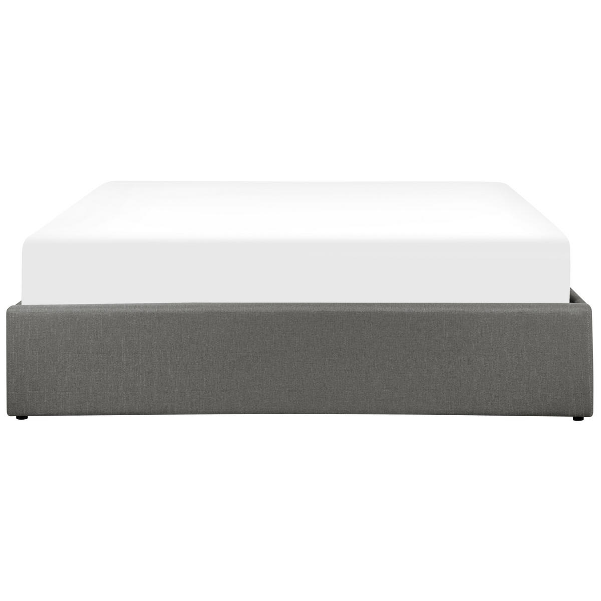 POLSTERBETT 160/200cm Dunkelgrau Dinan - Dunkelgrau, Textil (160/200cm) - Beliani